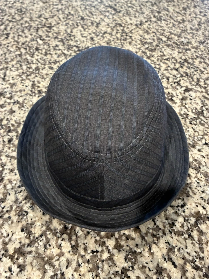 PETER GRIMM SOMBRERO FEDORA ESTAMPADO NEGRO/GRIS DISEÑO DECORACIÓN TALLA L/XL Foto 2 de 4