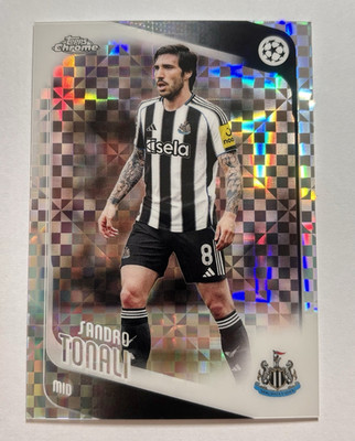 Sandro Tonali Prism Refractor Topps Chrome UCC 2025/26 Newcastle United #109