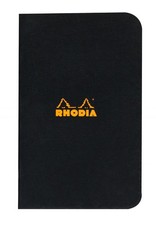 Slim Staplebound Notebooks - Graph 48 sheets - 3 x 4 3/4 in. - Black cover