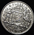Photo of a 1944 Australia Florin from an eBay listing that sold on Jul 11, 2026