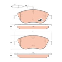Bremsbelagsatz Scheibenbremse TRW GDB1855 Cotec FüR Alfa Romeo Chrysler Fiat