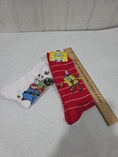 Nickelodeon SpongeBob Mr Krabs Cartoon Novelty Socks 2 Pairs Fits Sizes 6-12 NWT
