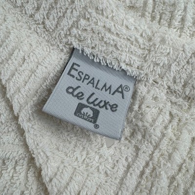 EspalmA de Lux Terry Cloth Hotel Quality Shower Curtain 70x70 Off White NEW Read