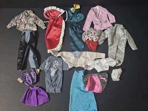 Vintage Barbie Clothes Lot 80s Fashion Doll Outfits Mixed Condition TLC