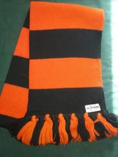 Vtg Princeton University School Colors Striped Six-Footer Brand Wool Scarf VGC