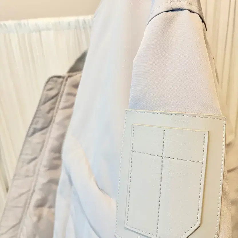 (M) Codegraphy Utility MA-1 Bomber Jacket Gray Wh… - image 4