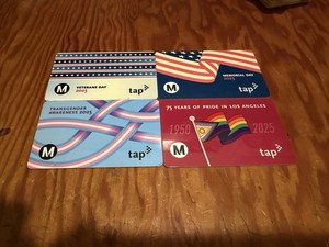 La Metro Tap Cards Lot 8 Set Of 4
