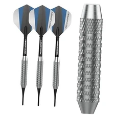  Soft Tip Dart Set 1.0 - Nickel Plated Steel Barrel - Knurled Patterned Grip - 