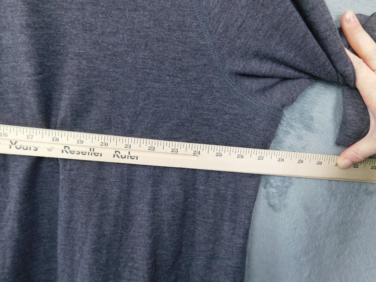 LOGO Lori Goldstein Tunic Womens 3X Gray Sweatshirt Lace Hem Lounge Relaxed