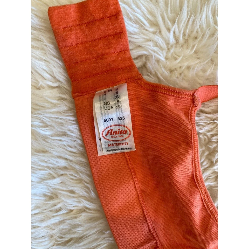 Anita Seamless Stretch Nursing Maternity Bra Size Small Orange Dot 5097 - Image 4 of 4