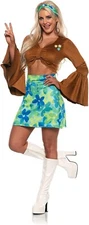UNDERWRAPS Women's Flower Two Piece Set Groovy Hippie Costume Halloween 30527