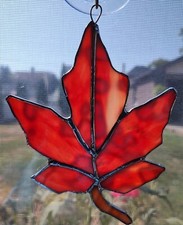 Stained Glass Leaf Suncatcher CC