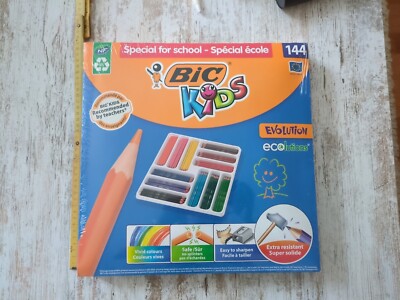 BiC Evolution ecolution Großpackung Buntstifte 144 Stück NEU & OVP Klassensatz
