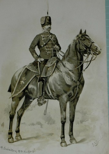 1890 PRINT SUBALTERN 10th HUSSARS