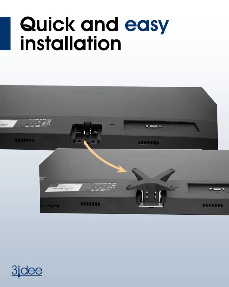 Acer 242Y Ayi, R270 SMIPX, SA241Y bi, SA271 bi, SB241Y Ab VESA Adapter - 75x75mm - Image 4 of 4