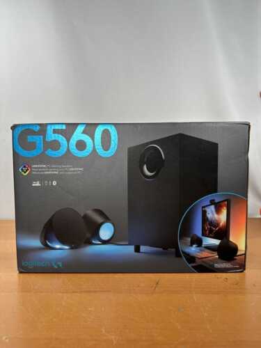 Logitech G560 LIGHTSYNC PC Bluetooth Gaming Speakers w/ Game Driven RGB Lighting - Picture 1 of 3