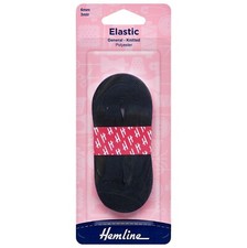 6 mm Allzweck Strick Gummizug: schwarz 3 m - am Saum - H622.BK