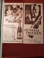 HENKELL Trocken Pikkolo - 2x Anzeige aus Hausschatz 1955 1956