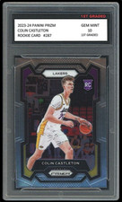 Colin Castleton 2023-24 Panini Prizm 1st Graded 10 NBA Rookie Card Lakers #287