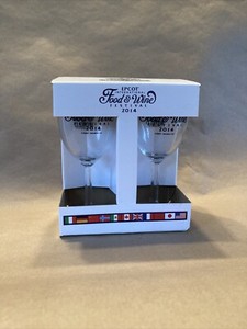 Disney World Epcot Food & Wine Festival Around the World Glasses 2014