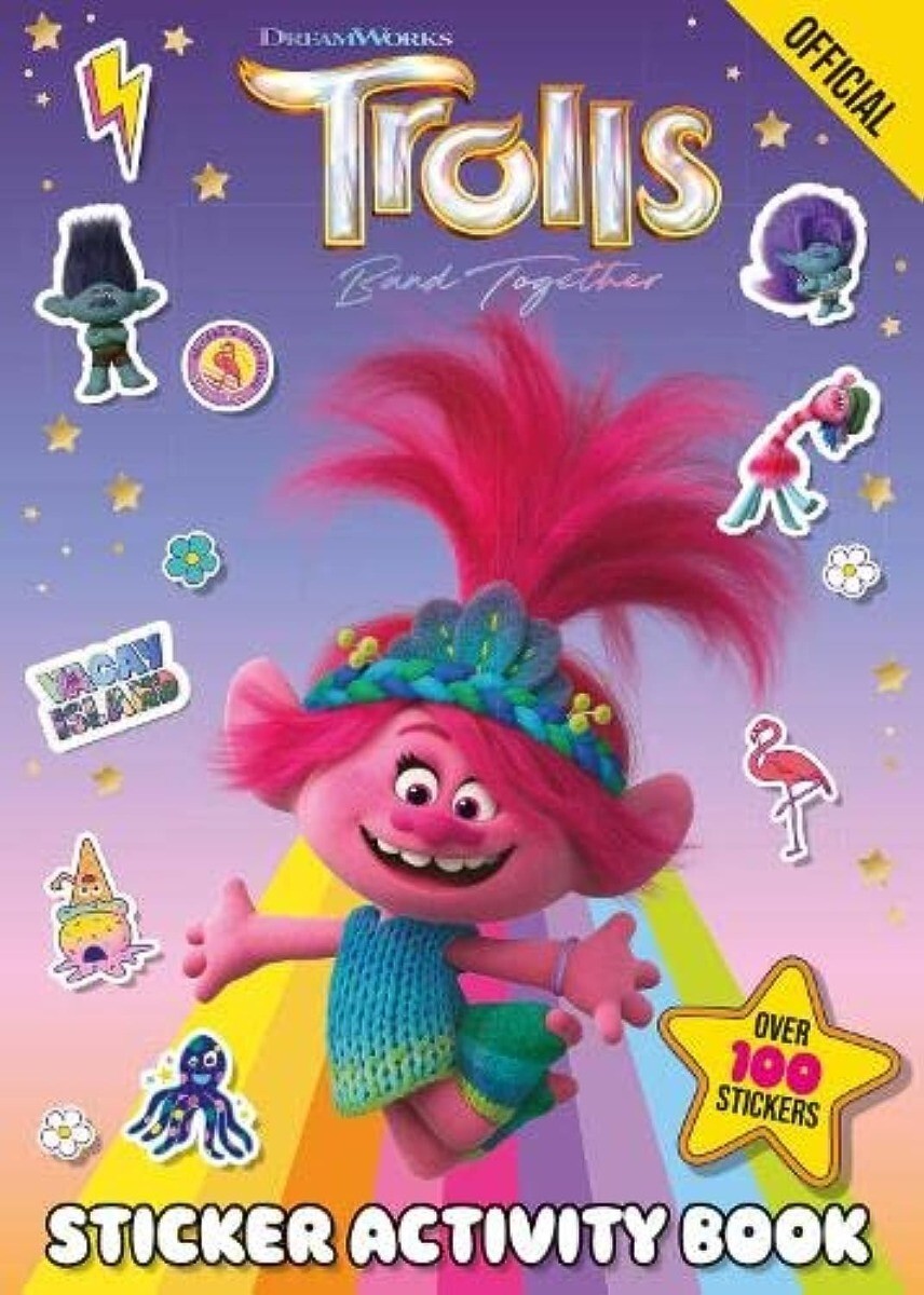 Book In Official Trolls Band Sticker Activity Over  100