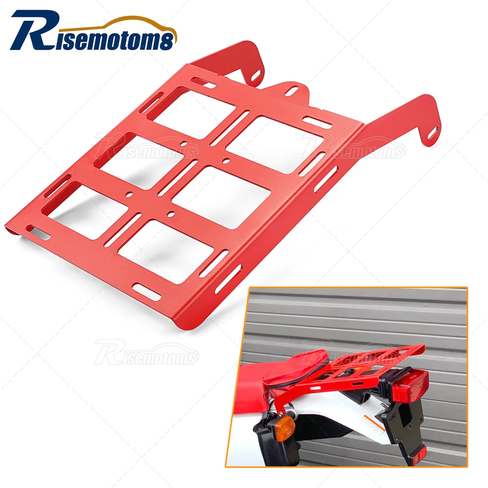 Portaequipajes trasero utilitario rojo portaequipajes trasero para Honda XR650L XR250L Foto 2 de 4