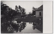 MICHIGAN PAW PAW WATER WORKS REAL PHOTO POSTCARD CYCO BACK ISSUED CIRCA 1907