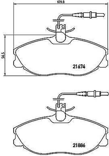 P 61 057 Brembo Set BeläGe Bremse, Scheibenbremse FüR CitroëN, Peugeot-image