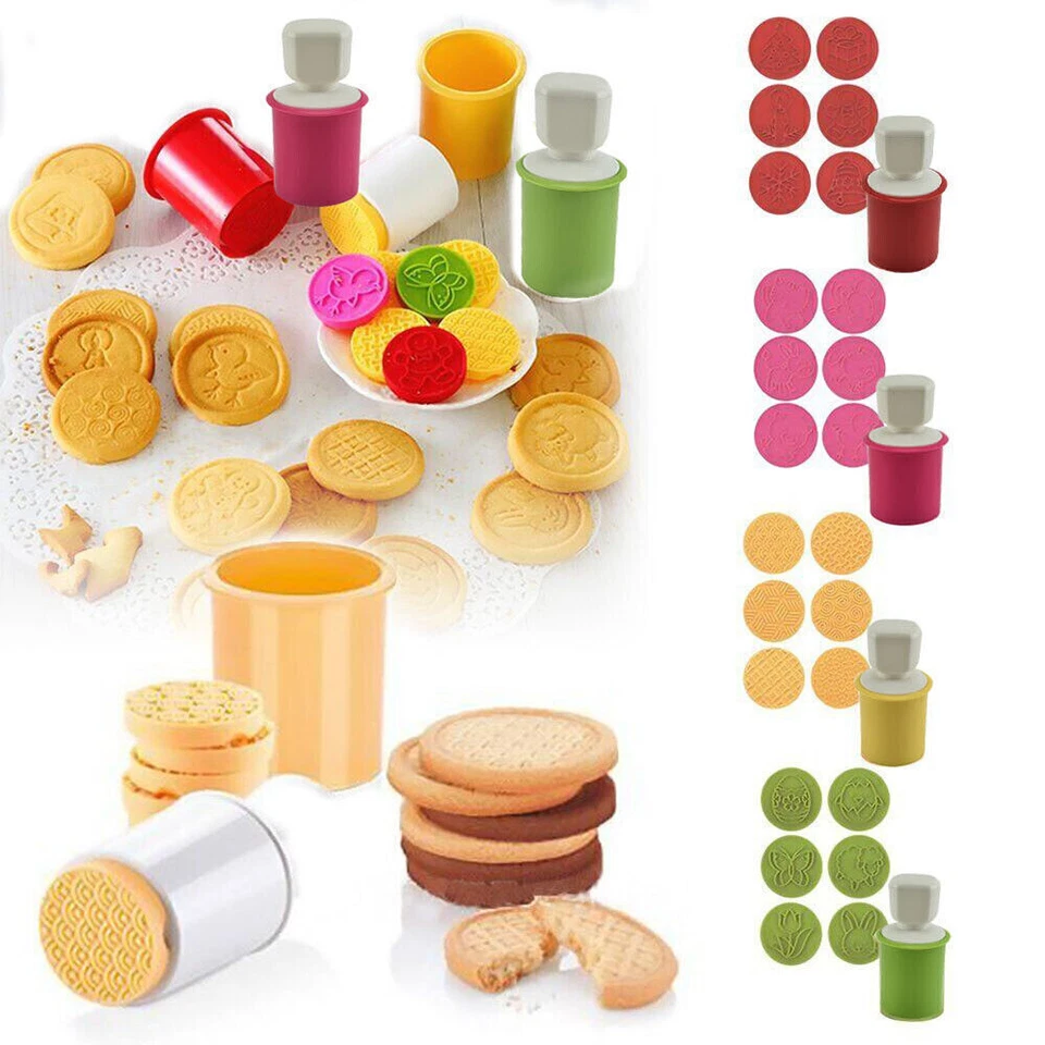 6Pcs/Set Tools Biscuit Mould With 6 Patterns Cutter Mold Cookie Stamp Christmas - image 3 of 4