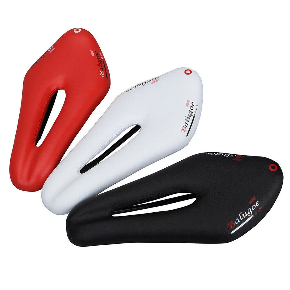 Sillín de bicicleta de carreras BALUGOE ergonómico suave ciclismo MTB bicicleta de carretera cojín de asiento Foto 3 de 4