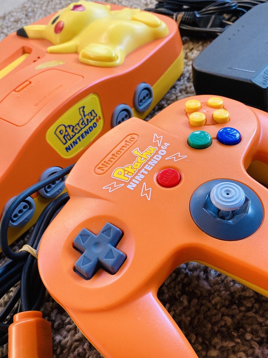 Limited Orange Pikachu Nintendo 64 N64 OEM Pokémon Console +
