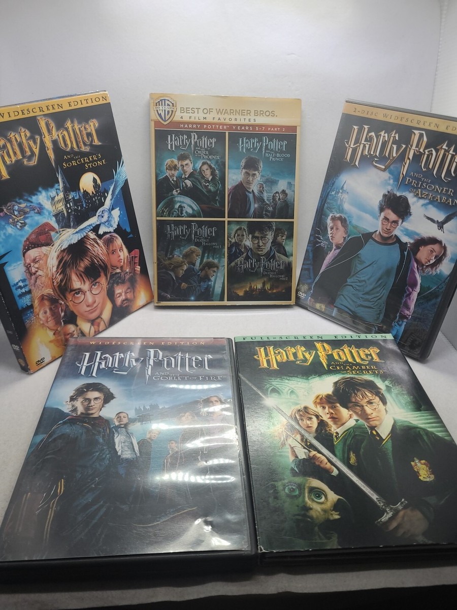 Harry Potter Series Movie Collection DVD Set Lot of 7 Bundle PRE