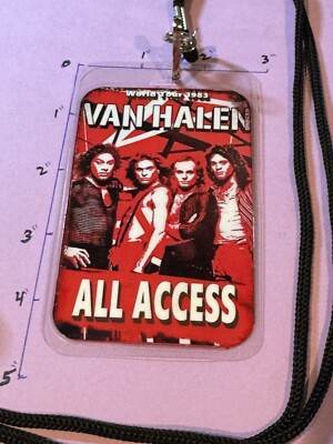 Van Halen 1983 Commemorative All Access Backstage Pass/Laminate  & Lanyard