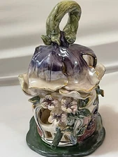 Blue Sky Clayworks Heather Goldminc Fairy Bird House Tea Light Holder