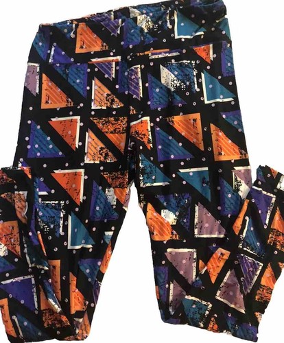 Legging LuLaRoe Tall & Curvy - Motif Aztèque Or, Vert Et Orange - Neuf Sans étiquette