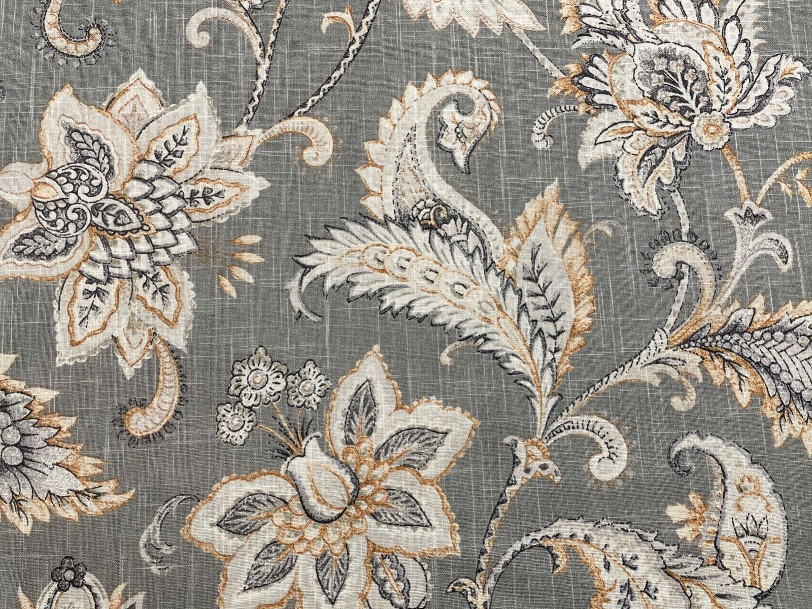 Pembury Linen Fabric Grey Designer Curtain Blind Upholstery 2.9 Metres