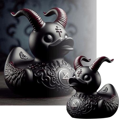 3" Dark Rubber Duck Unique Dark Rubber Ducks Satan Ducks Collectible Desk Decor - Picture 8 of 8