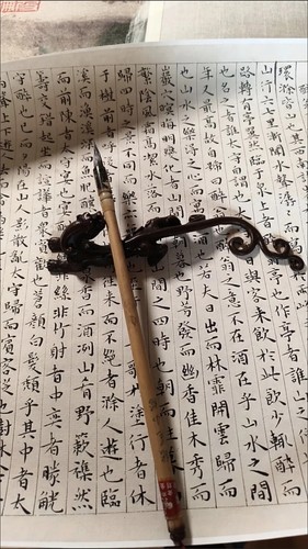 Ancient Chinese Antiques Old Copper Collection Chilong Dragon Ornament Penholder - Picture 9 of 15