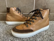 TAFT Base Camp High Top Sneaker Honey Leather Casual Lace EU 44.5 = Approx 11 US
