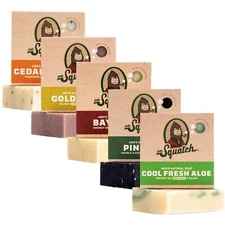 All Natural Bar Soap for Men, 5 Bar Variety Pack - Aloe, Cedar Citrus, Gold M...