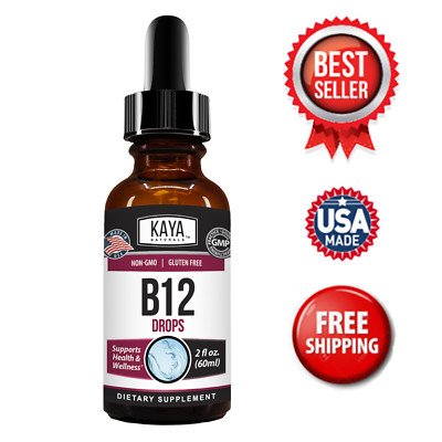 Vitamin B12 Liquid Drops 2oz B Complex B2 B3 B5 B6 Improve Mood Energy Vision