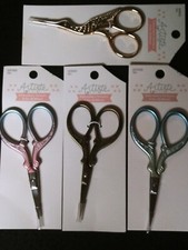 Artiste Embroidery Scissors Stork / Teardrop / Butterfly U Pick Design New
