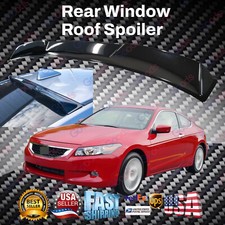 Fits 2008-2012 Honda Accord Abs Gloss Black Rear Roof Window Visor Spoiler Wing