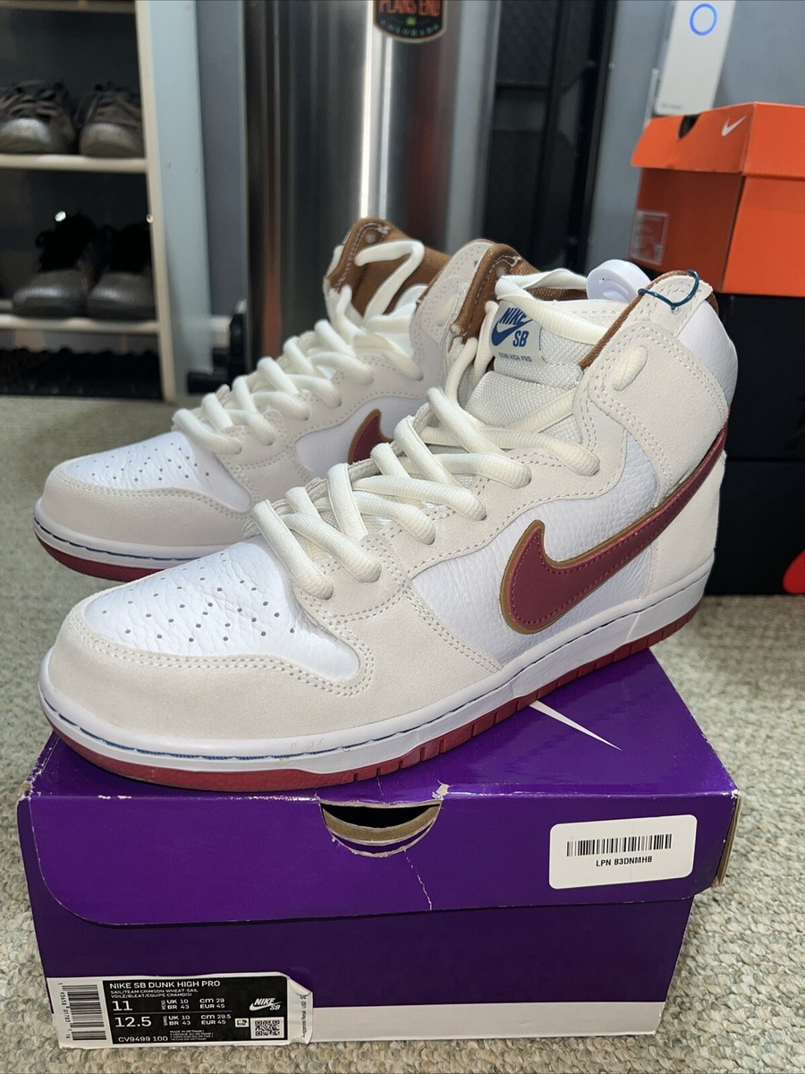 Size 11 - Nike Dunk SB High Sail VNDS Excellent Condition OG Box 
