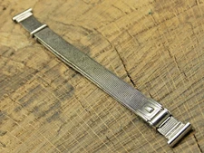 Watch Band Pre-Owned Vintage Sliding Clasp 11mm Forstner Stainless Steel XLong