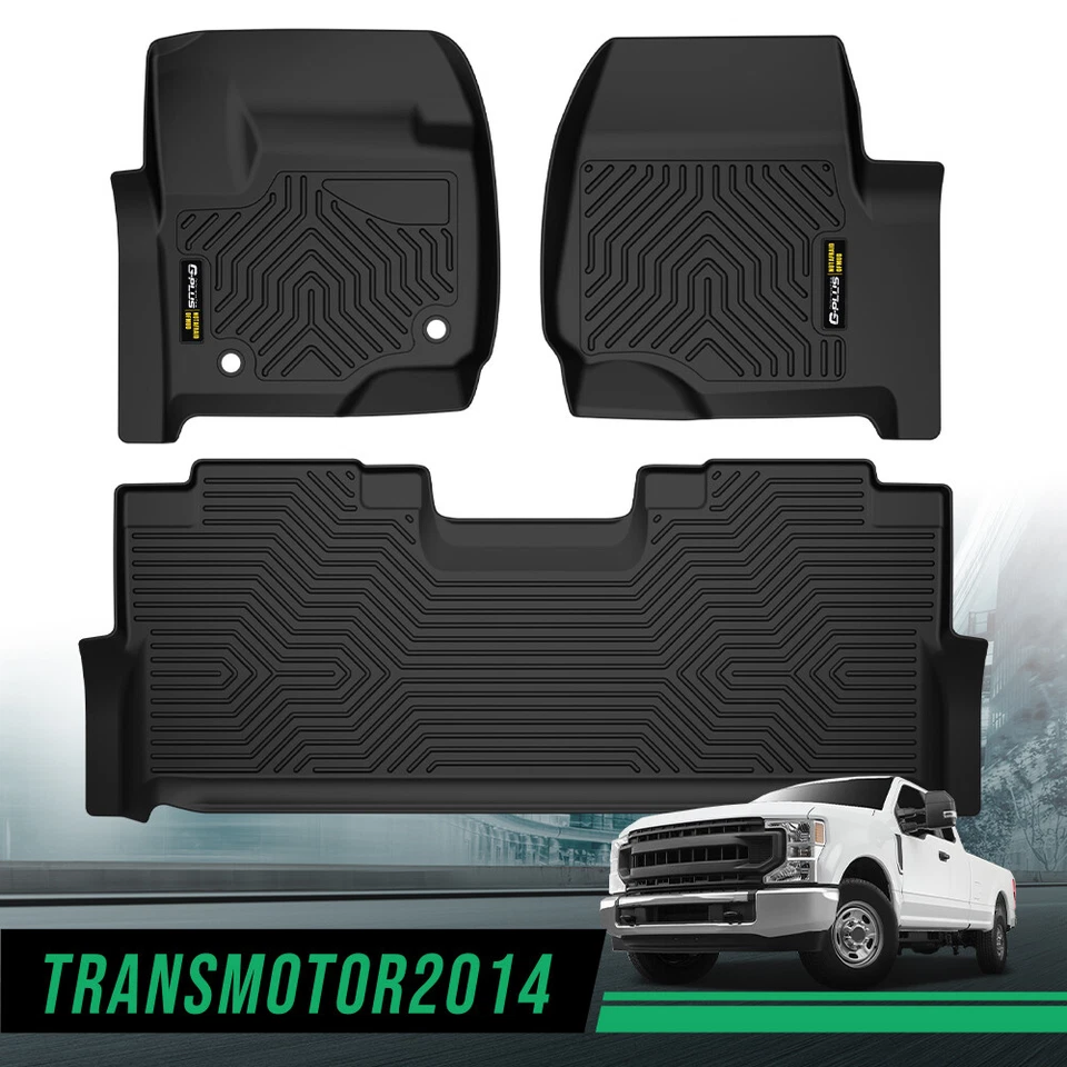 TPE Floor Mats Liners Fit For 17-24 Ford F-250 F-350 F-450 Super Duty Crew Cab - Imagem 2 de 4