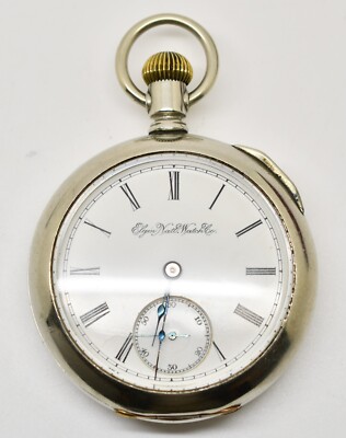 1893 Elgin Jewel Open Face Pocket Watch #WATCH178