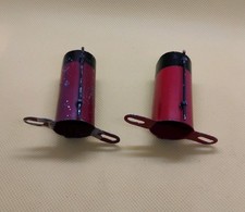 Vintage Meccano Erector Set Red Painted Smoke Stack Lot of 2