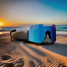 Youth Pit Viper Shield Sunglasses Polarized W/Pouch Speckled Cycling Baseball