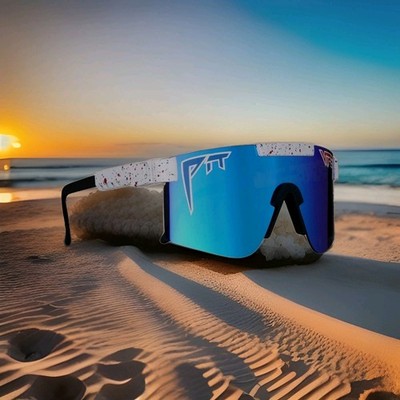 Youth Pit Viper Shield Sunglasses Polarized W/Pouch Speckled Cycling Baseball